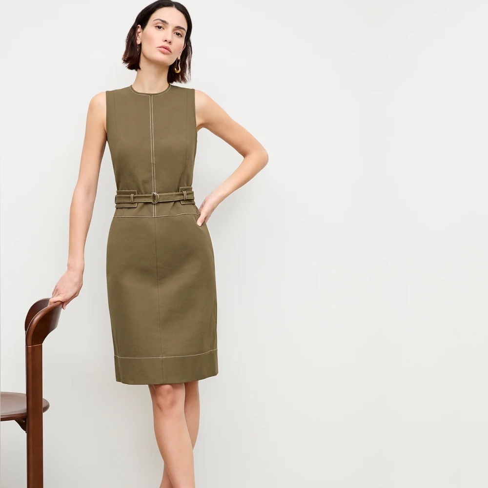 MM Lafleur The Maude Dress Contrast Stitch Eco Better Than Denim NWT Size 6
